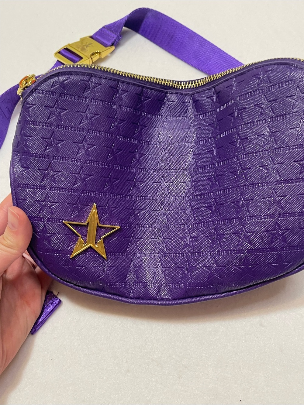 Jeffree Star Purple Star Embossed Belt Bag Fanny Pack Crossbody - Picture 2 of 7
